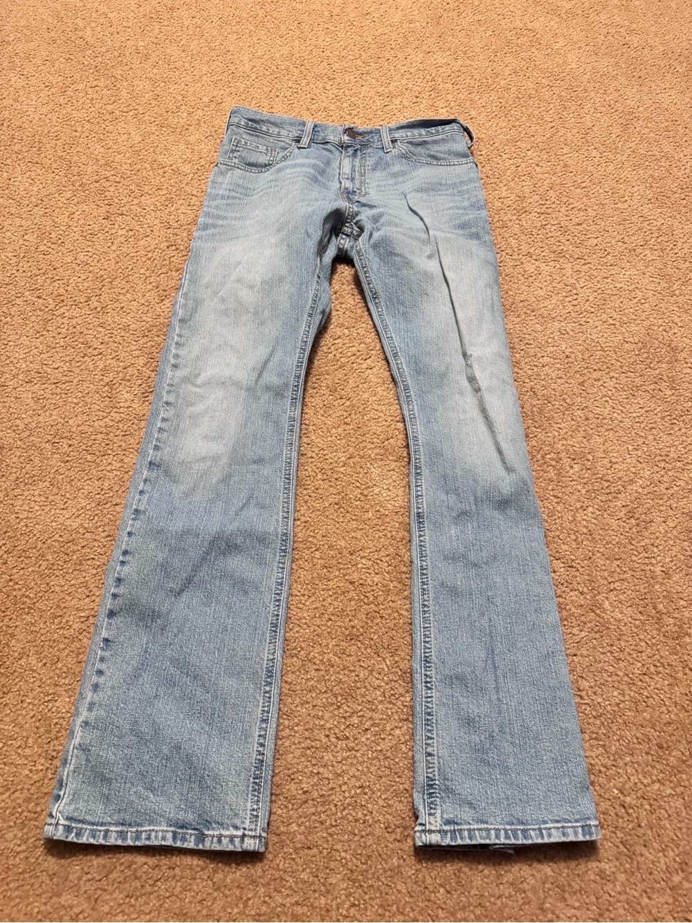 Men's Light Blue Bootcut Jeans — Classic Mid-Rise Style